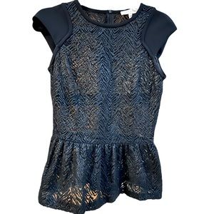 NWOT Sandro Cap Sleeve Peplum Top